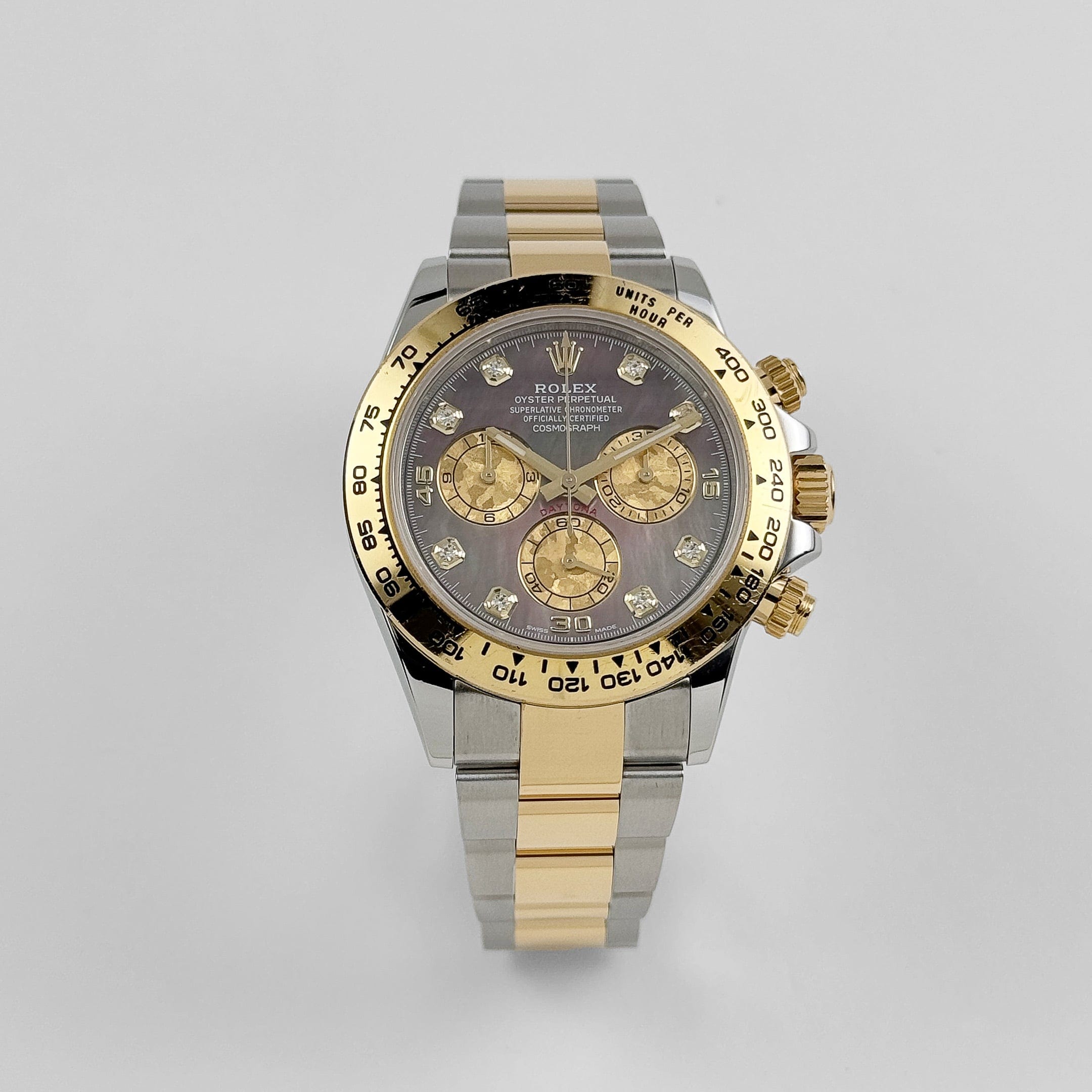 Rolex Daytona 116503 Yellow Gold Stainless Steel Black Mother of Pearl Diamond Dial (2020)