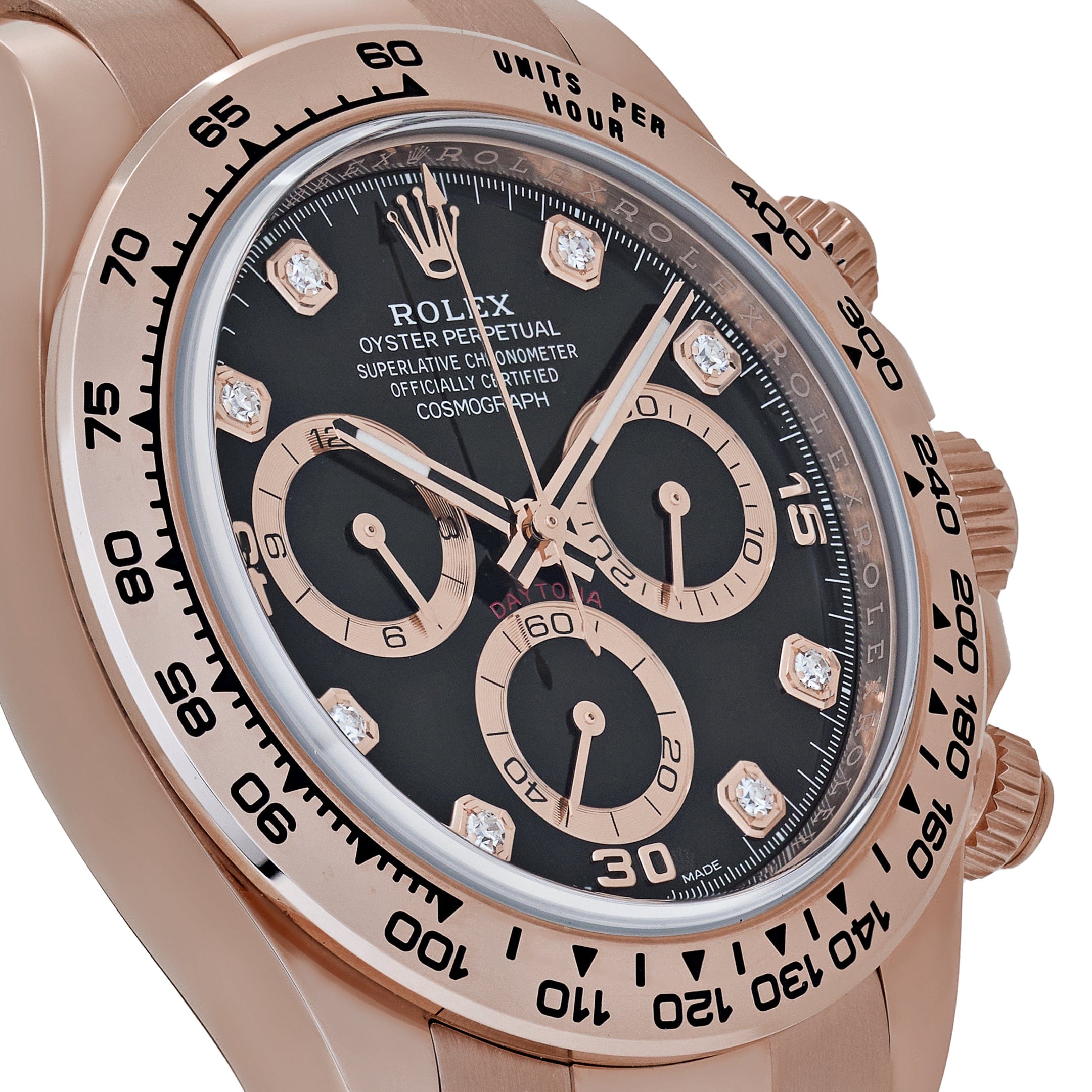 Rolex Daytona 116505 Rose Gold Black Diamond Dial
