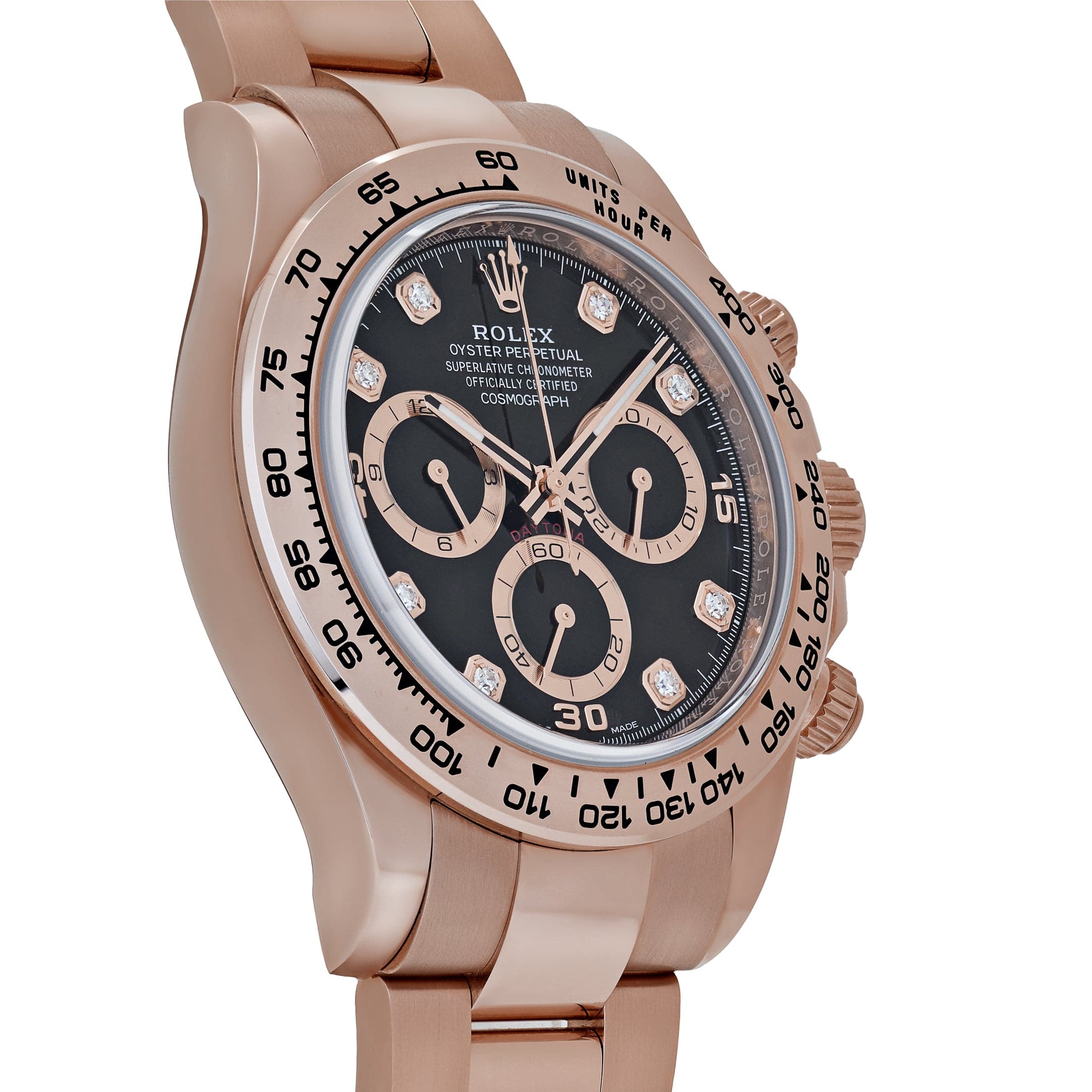 Rolex Daytona 116505 Rose Gold Black Diamond Dial