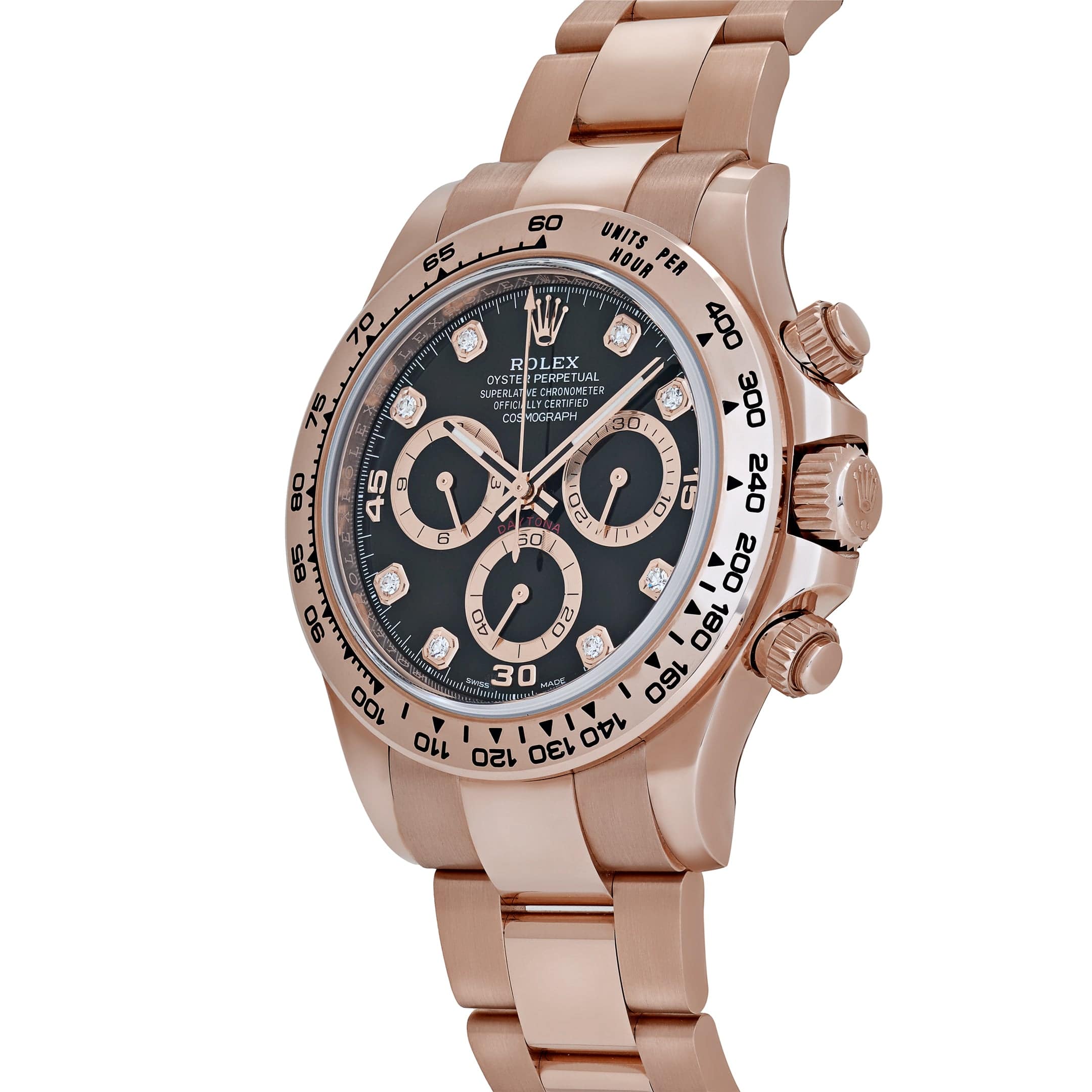 Rolex Daytona 116505 Rose Gold Black Diamond Dial