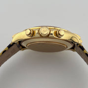 Rolex Daytona 116598SACO Yellow Gold 'Leopard' Diamond Dial Cognac Sapphire Bezel (2008)