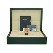 Rolex Daytona 116598SACO Yellow Gold 'Leopard' Diamond Dial Cognac Sapphire Bezel