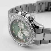 Rolex Daytona 126579RBR White Gold Mother of Pearl Diamond Dial Diamond Bezel