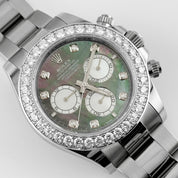 Rolex Daytona 126579RBR White Gold Mother of Pearl Diamond Dial Diamond Bezel