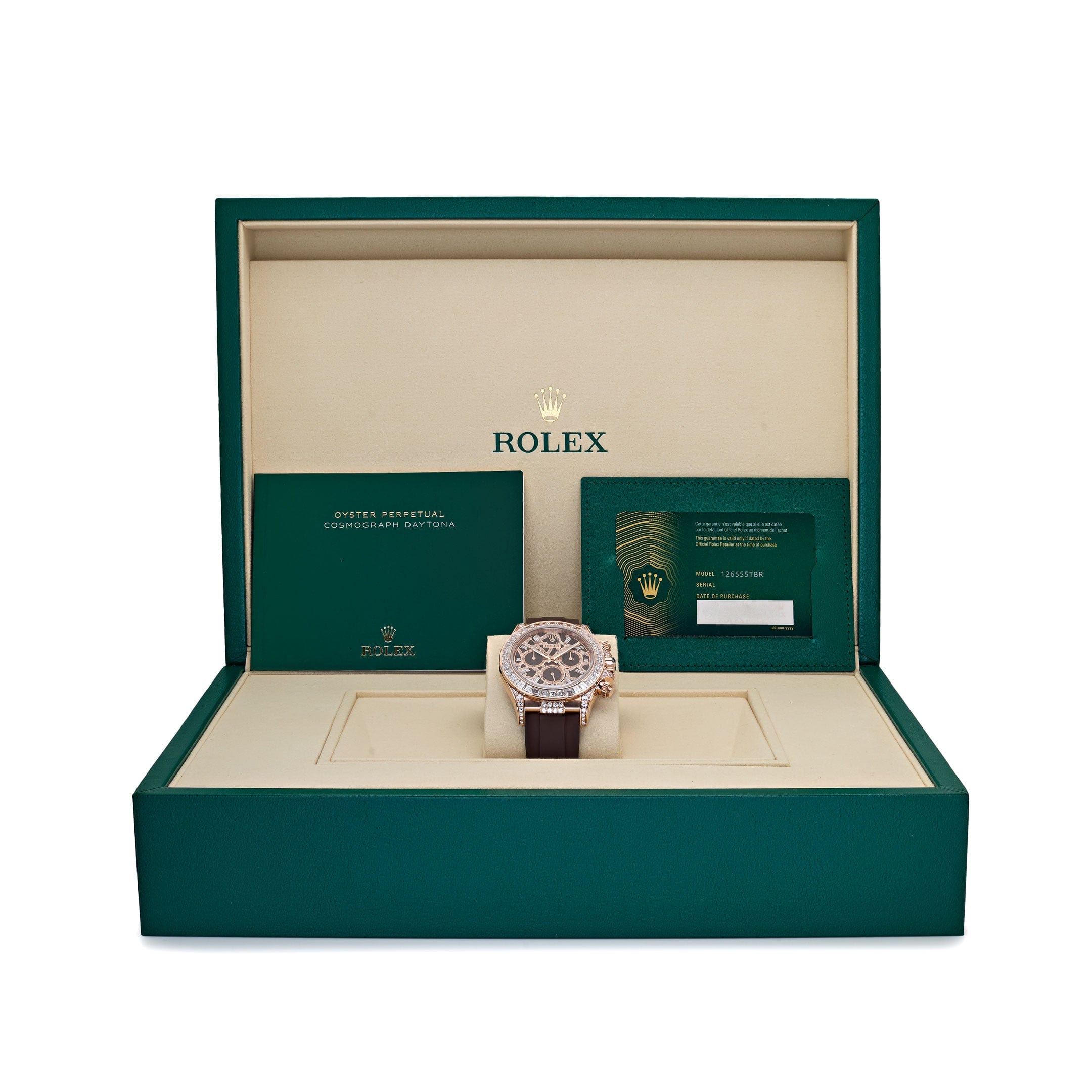 Rolex Daytona 'Giraffe' 126555TBR Rose Gold Chestnut Brown Diamond Dial Diamond Bezel (2025)