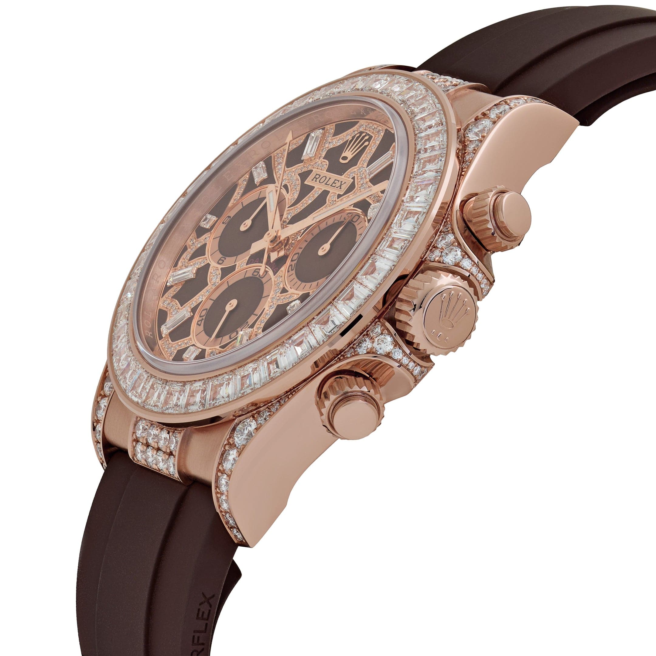 Rolex Daytona 'Giraffe' 126555TBR Rose Gold Chestnut Brown Diamond Dial Diamond Bezel (2025)
