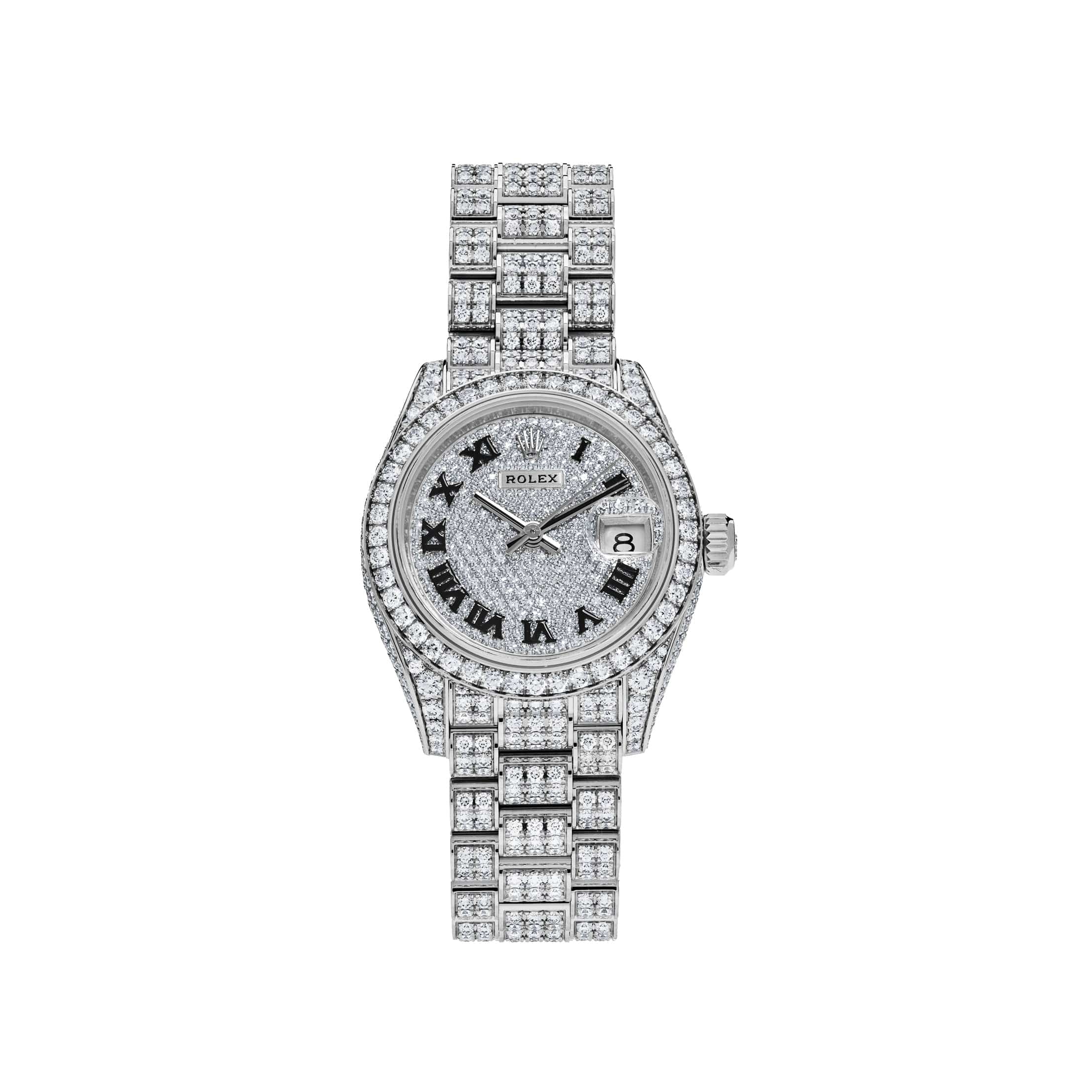 Rolex Ladies Datejust White Gold Pave Set Diamonds 279459RBR Wrist Aficionado