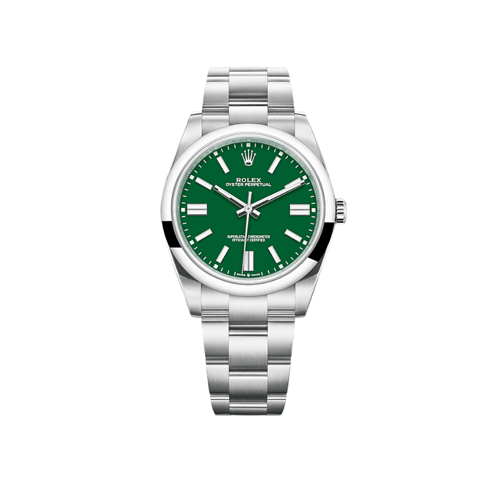 Rolex Oyster Perpetual 41 Green Dial 124300 Wrist Aficionado