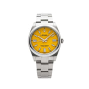 Rolex Oyster Perpetual 124300 Stainless Steel Yellow Dial