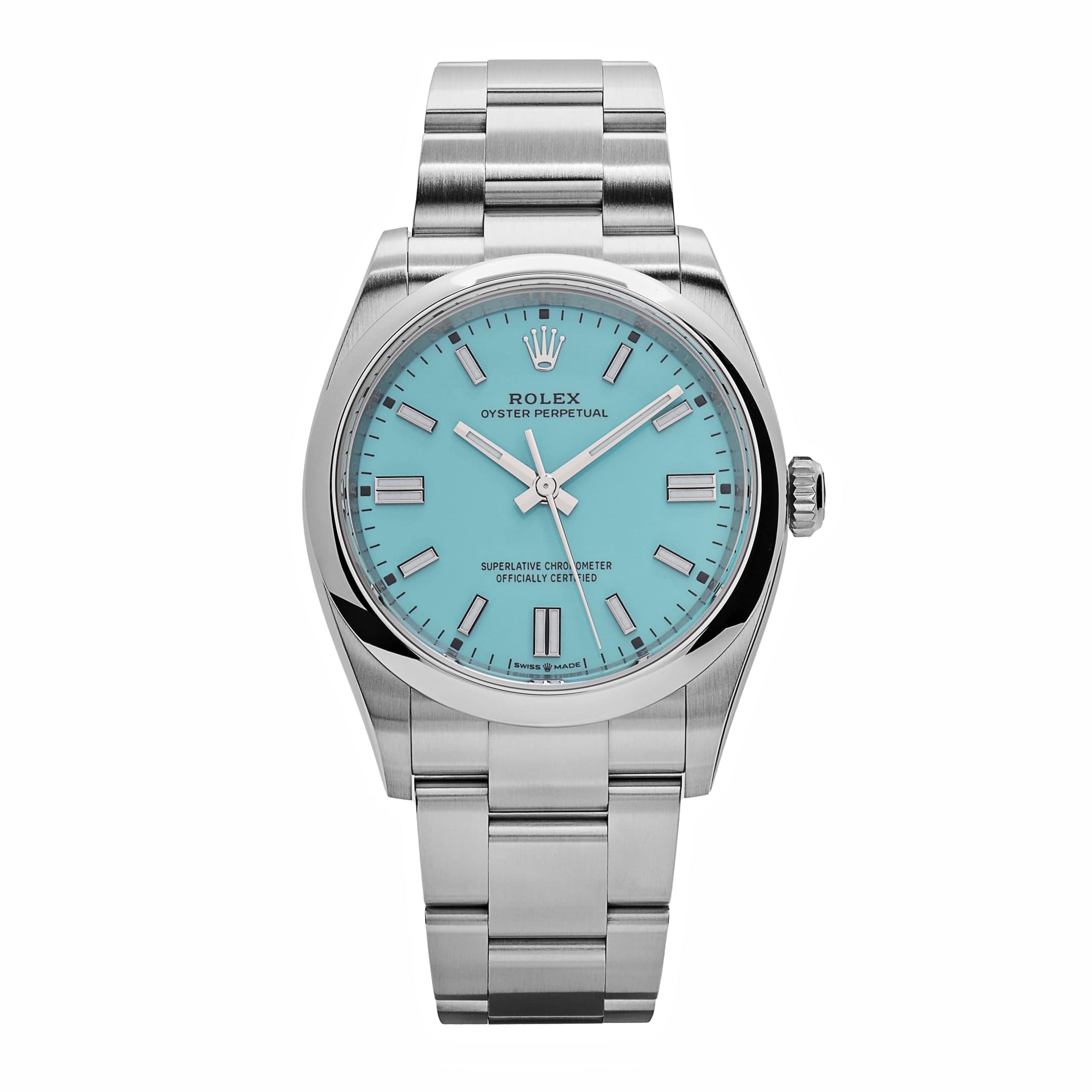 Rolex Oyster Perpetual 126000 Stainless Steel Baby Blue Dial (2024)