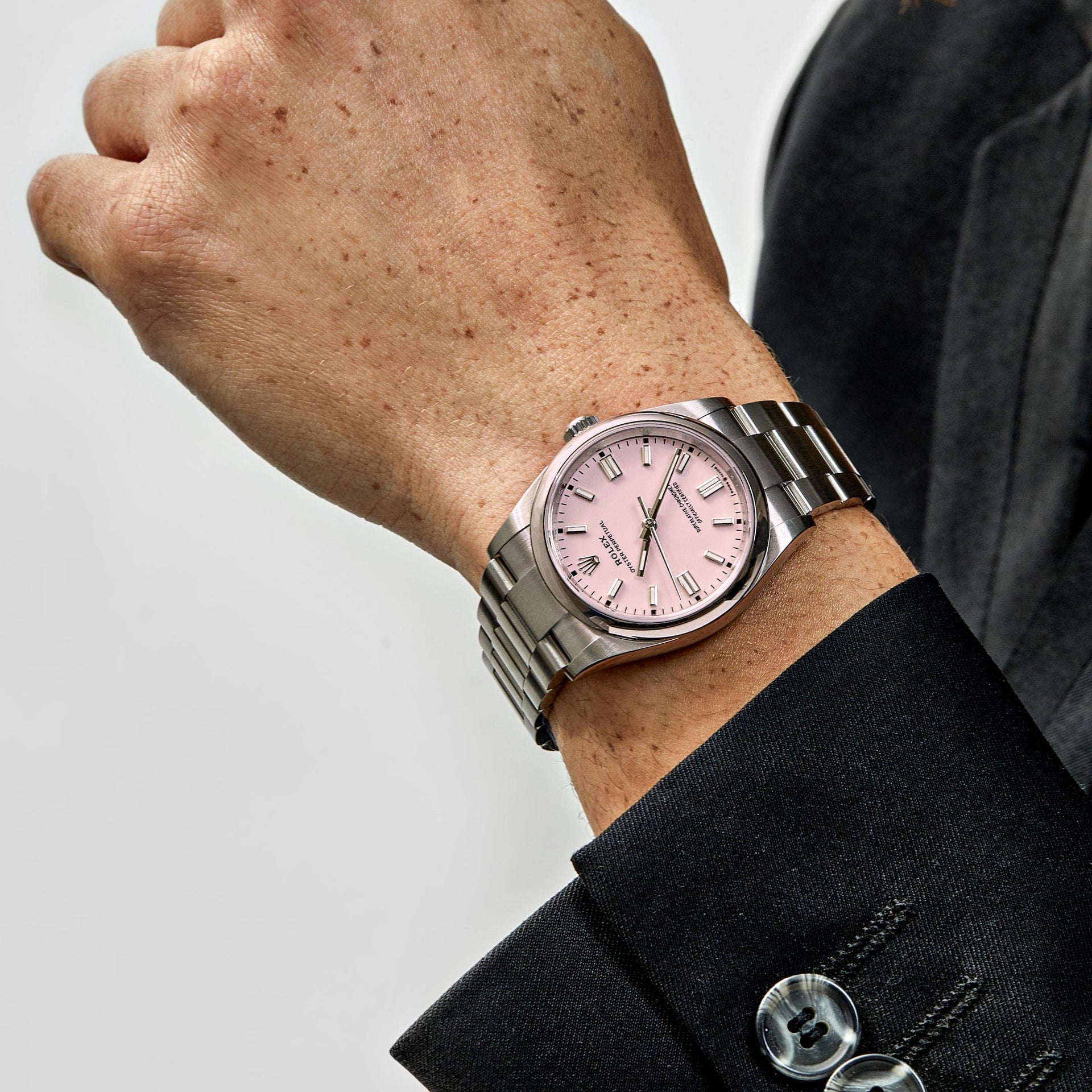 Rolex Oyster Perpetual 126000 Stainless Steel Candy Pink Dial (2024)
