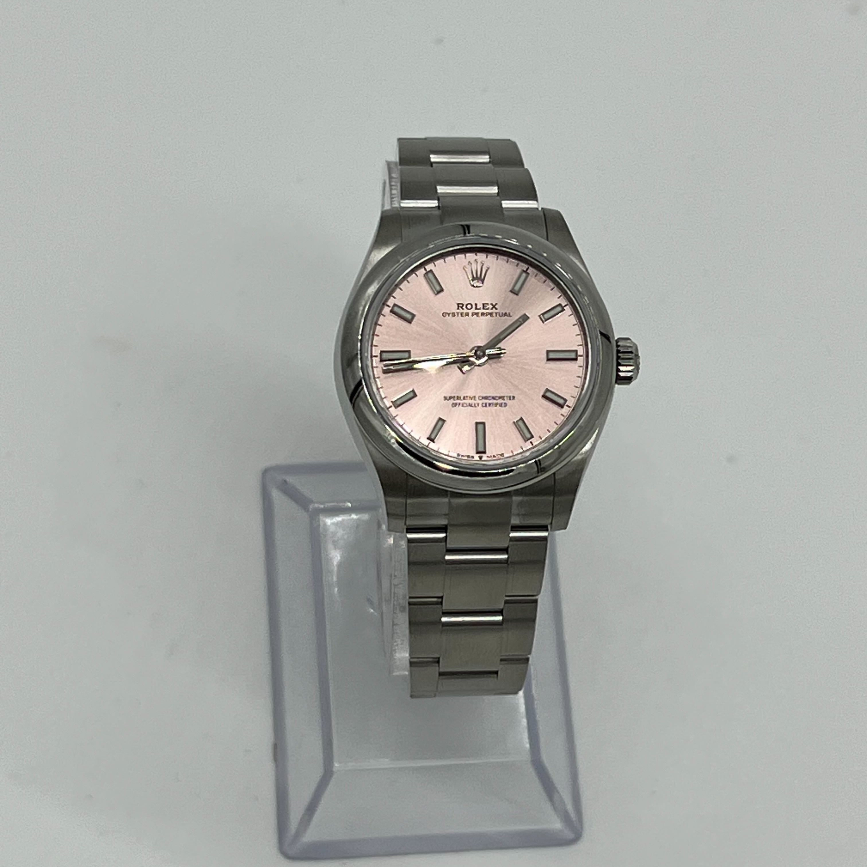 Rolex Oyster Perpetual 31 Stainless Steel  Pink Dial 277200 Wrist Aficionado