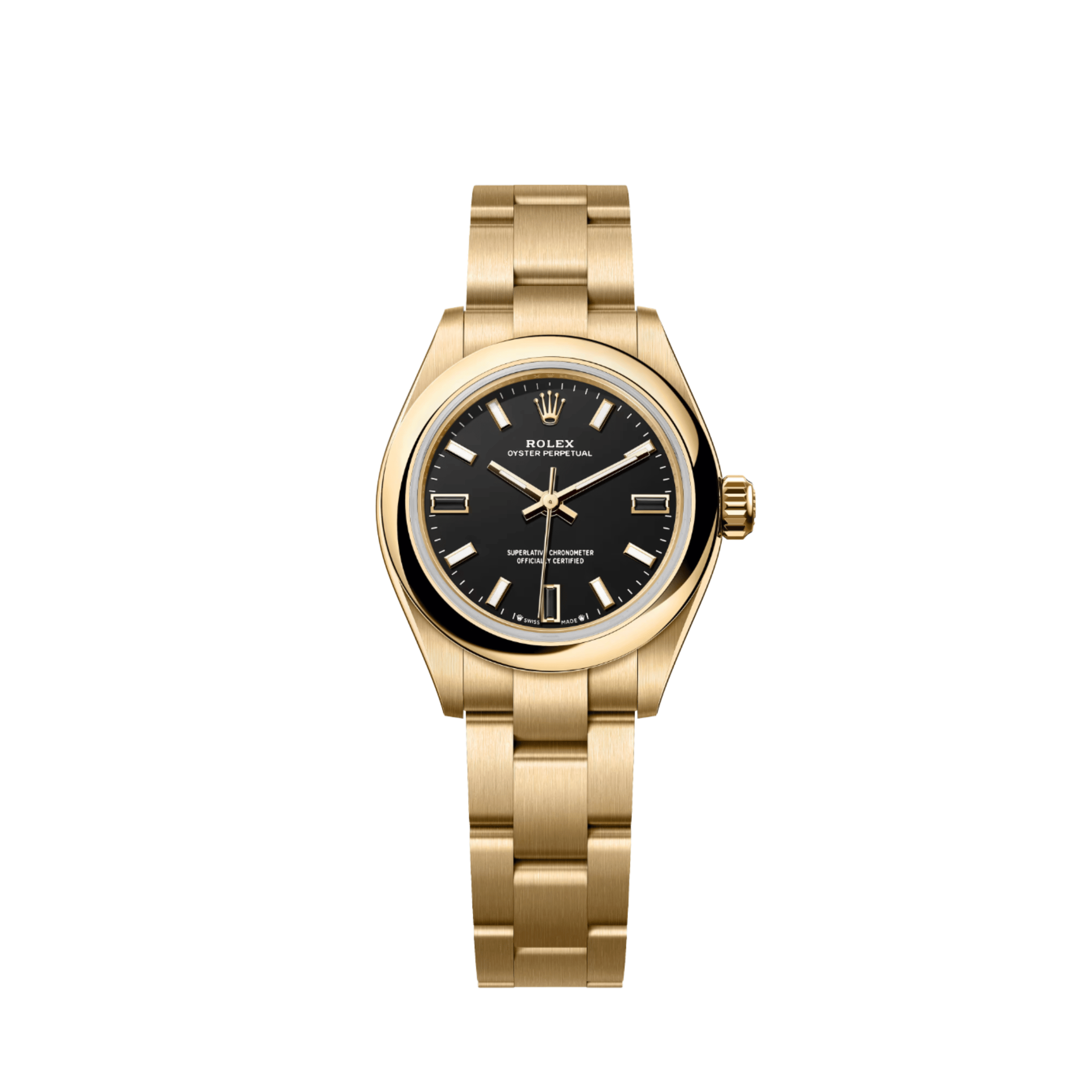 Rolex Oyster Perpetual 28 276208 'Ladies' Yellow Gold Black Dial (2026)