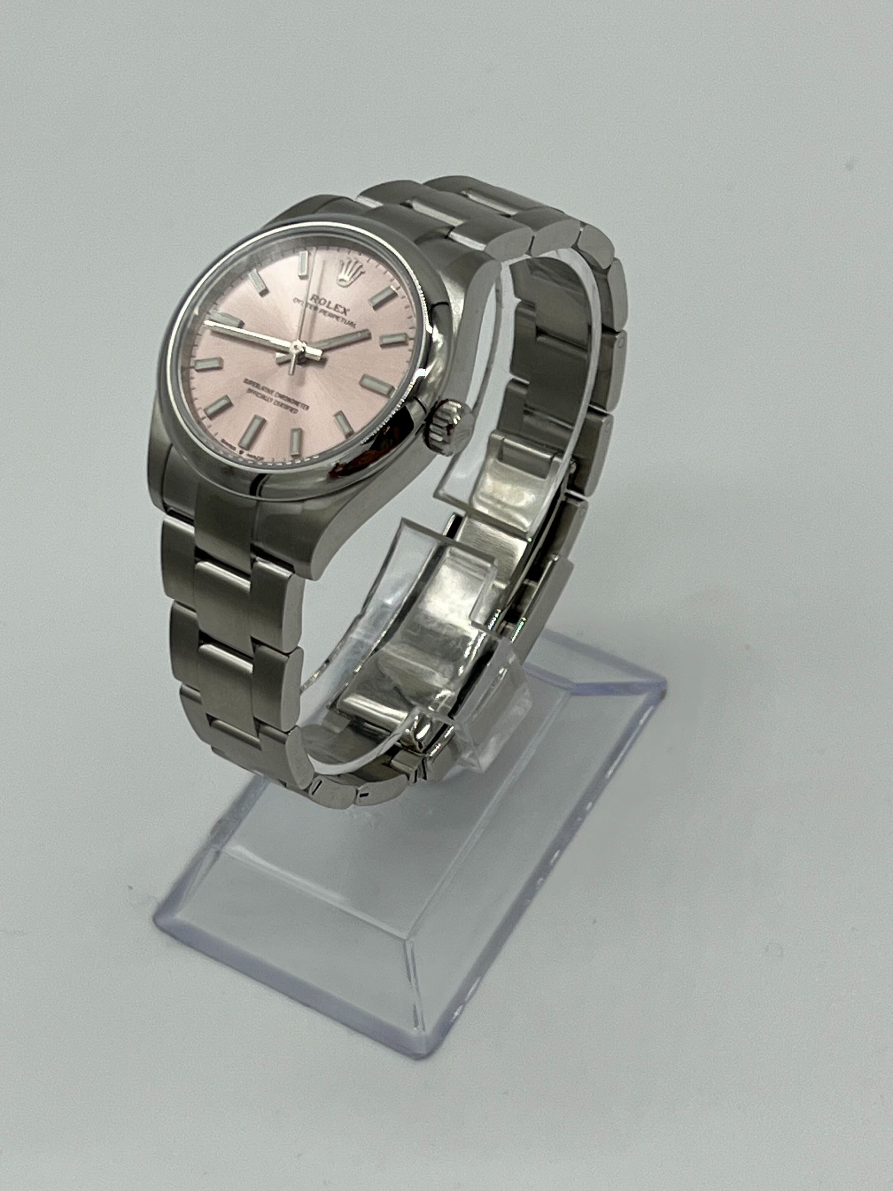 Rolex Oyster Perpetual 31 Stainless Steel  Pink Dial 277200 Wrist Aficionado