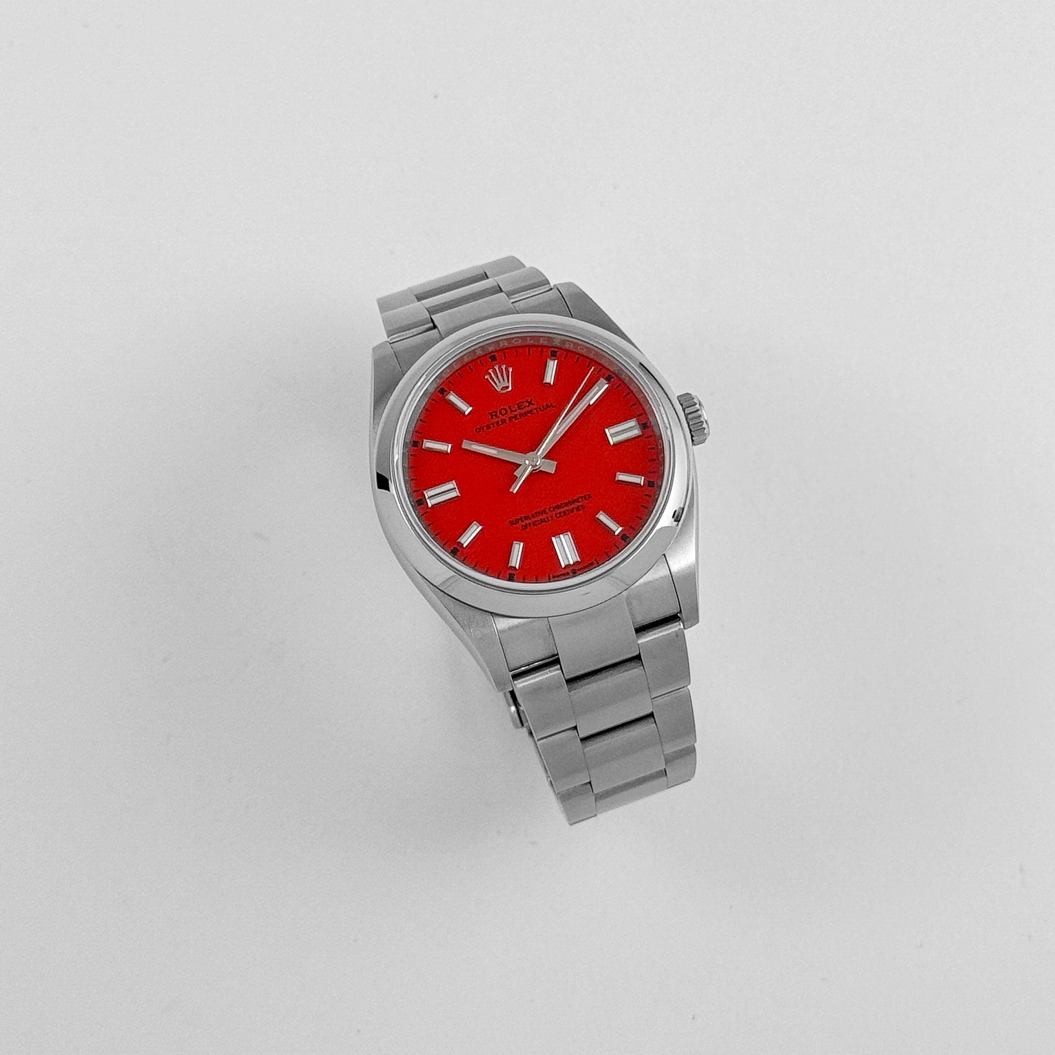 Rolex Oyster Perpetual 36 126000 Stainless Steel Coral Red Dial (2020)