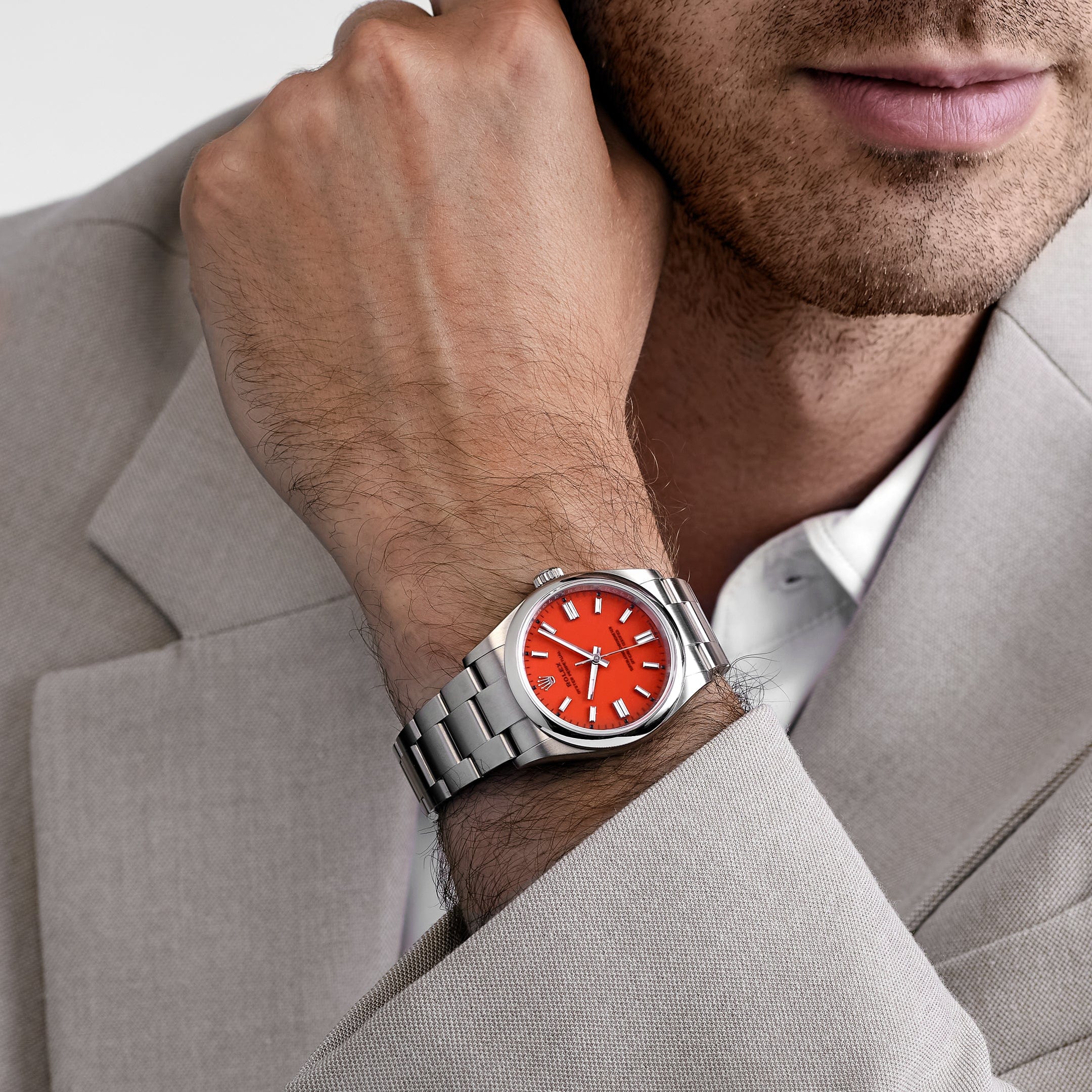 Rolex Oyster Perpetual 36 126000 Stainless Steel Coral Red Dial (2020)