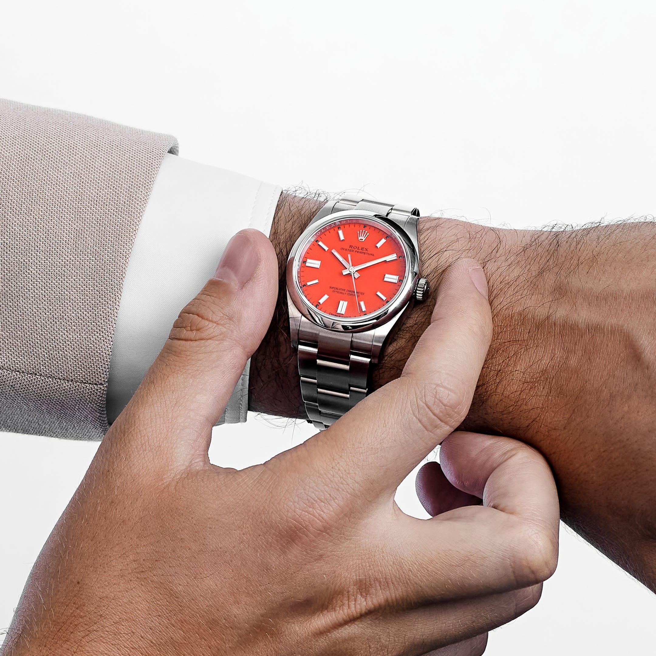 Rolex Oyster Perpetual 36 126000 Stainless Steel Coral Red Dial (2020)
