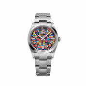 Rolex Oyster Perpetual 36 126000 Stainless Steel Multicoloured Jubilee Motif Dial (2026)