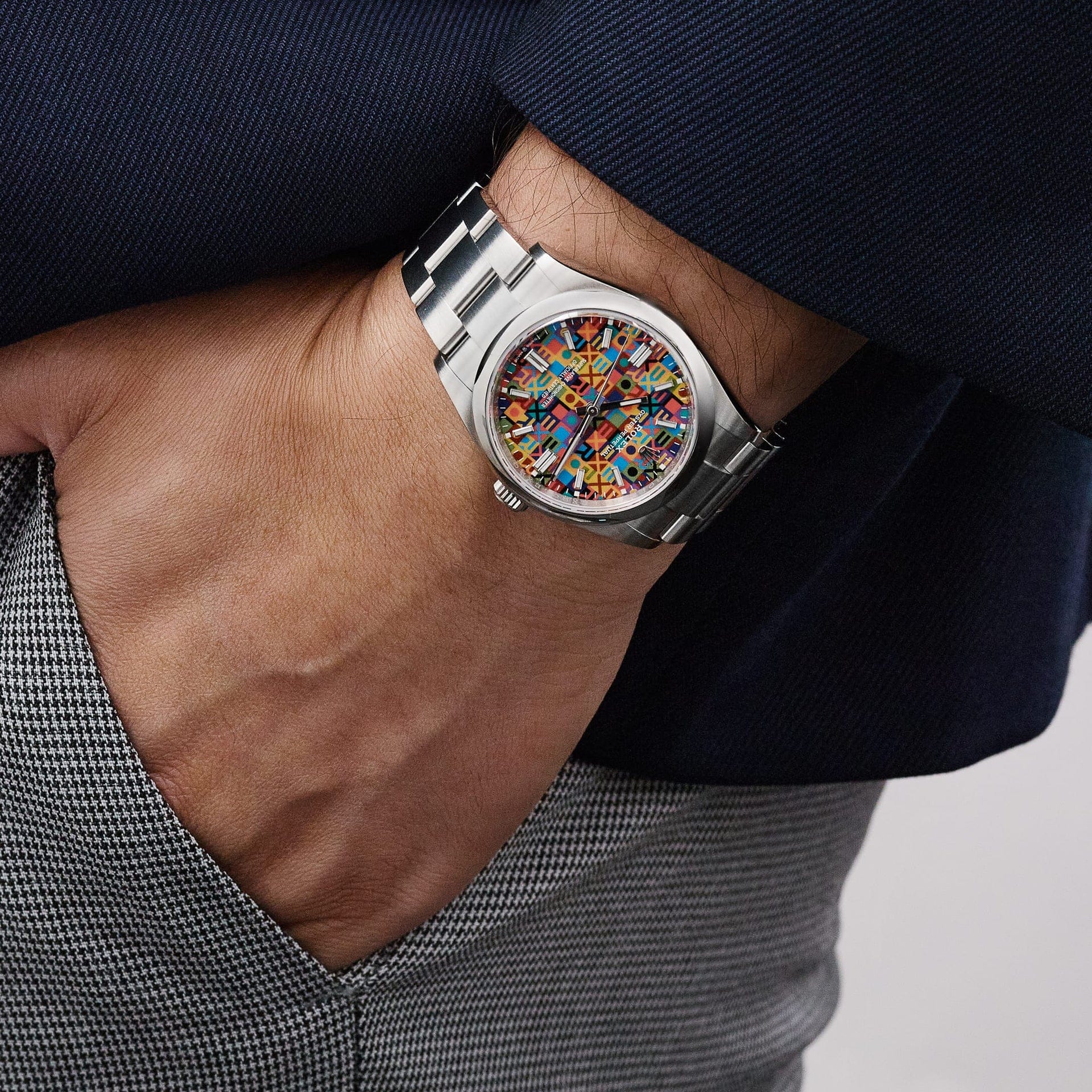 Rolex Oyster Perpetual 36 126000 Stainless Steel Multicoloured Jubilee Motif Dial (2026)