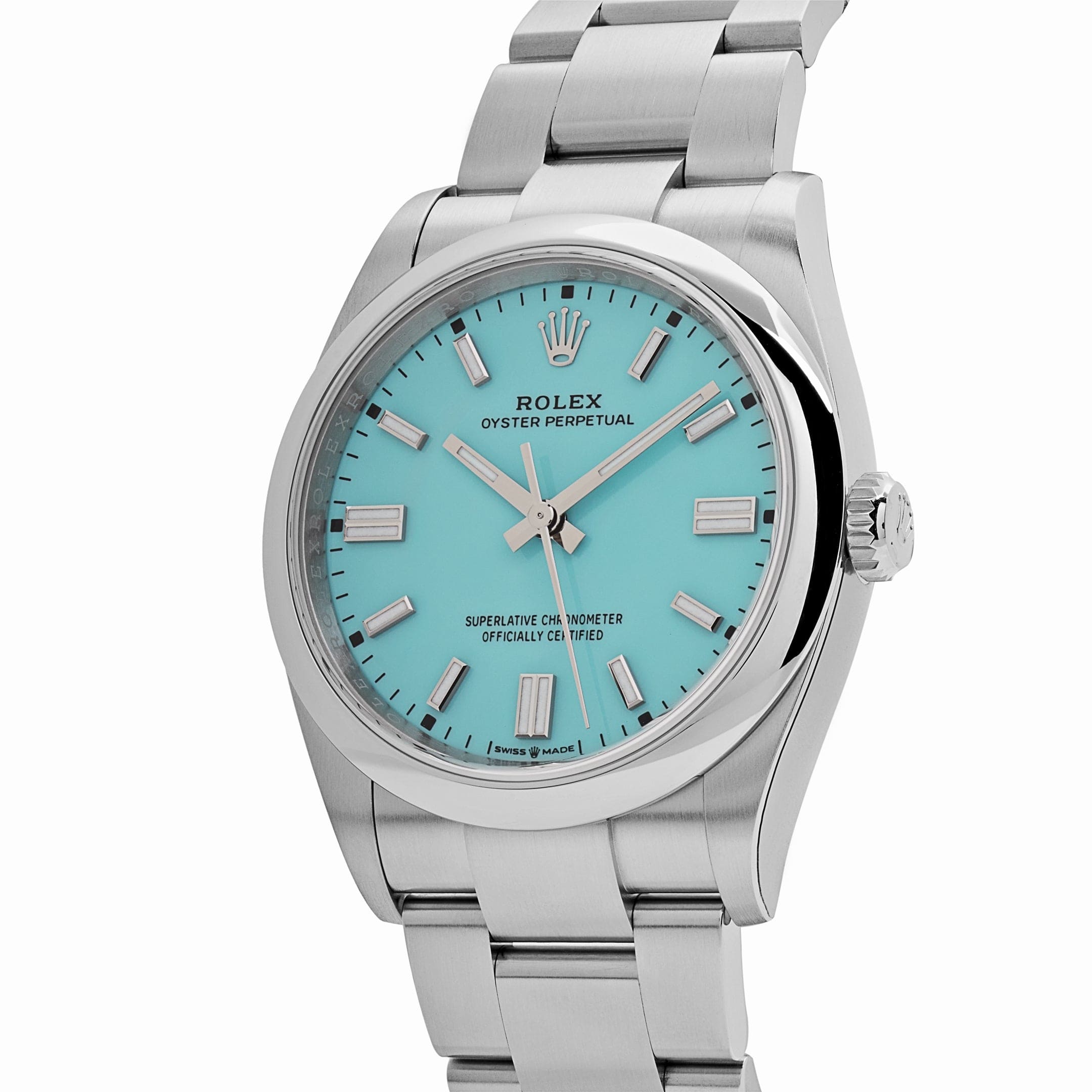 Rolex Oyster Perpetual 36 126000 Stainless Steel Turquoise Dial
