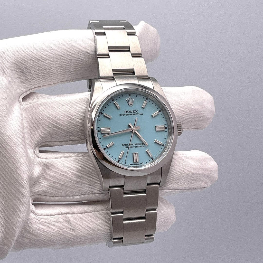 Rolex Oyster Perpetual 36 Baby Blue Dial 126000 Wrist Aficionado