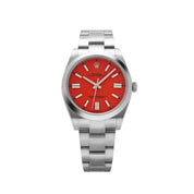 Rolex Oyster Perpetual 41 124300 Stainless Steel Coral Red Dial (2021)