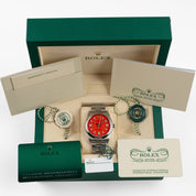 Rolex Oyster Perpetual 41 124300 Stainless Steel Coral Red Dial (2021)