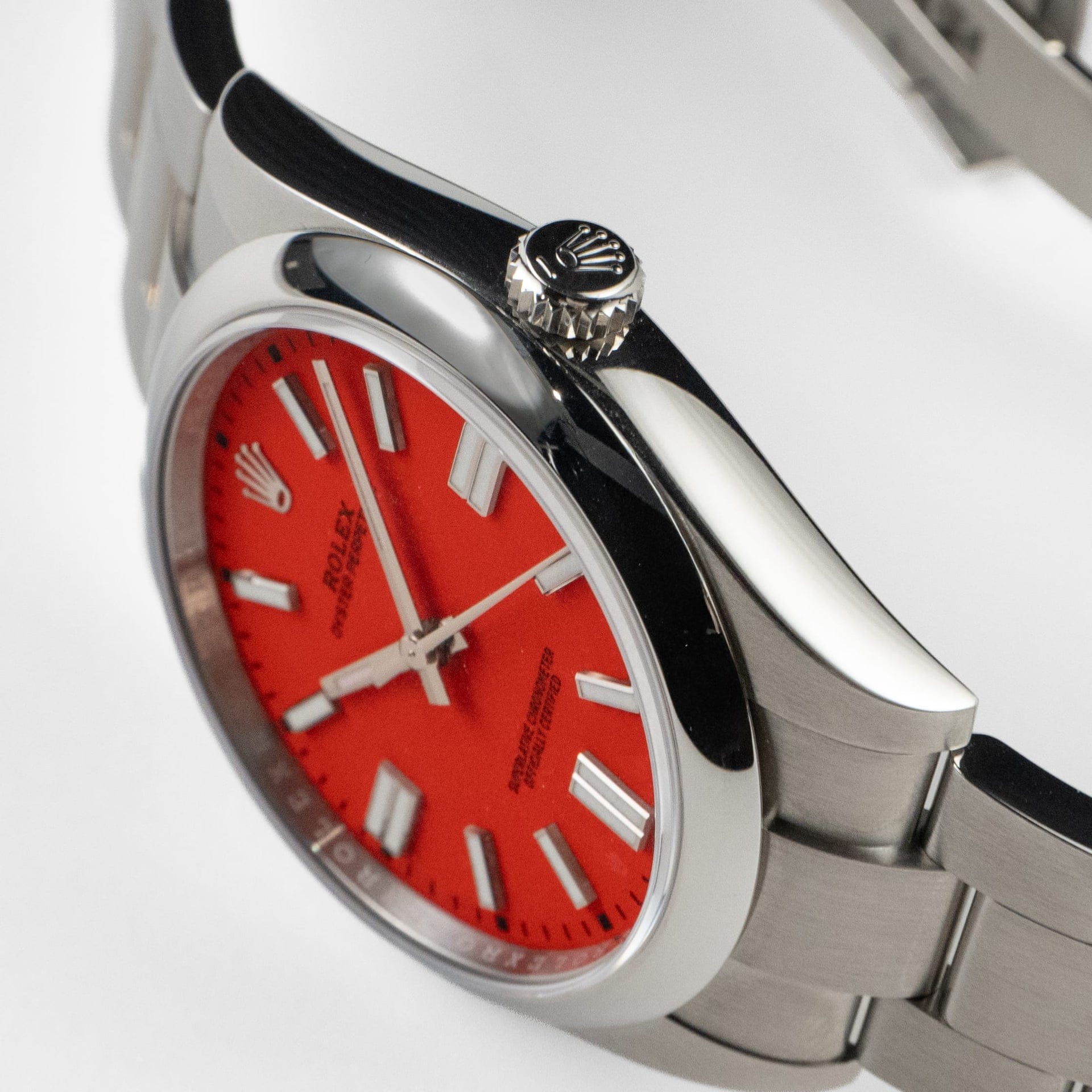 Rolex Oyster Perpetual 41 124300 Stainless Steel Coral Red Dial (2021)