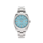 Luxury Watch Rolex Oyster Perpetual Tiffany Blue Dial 41mm 124300 Wrist Aficionado