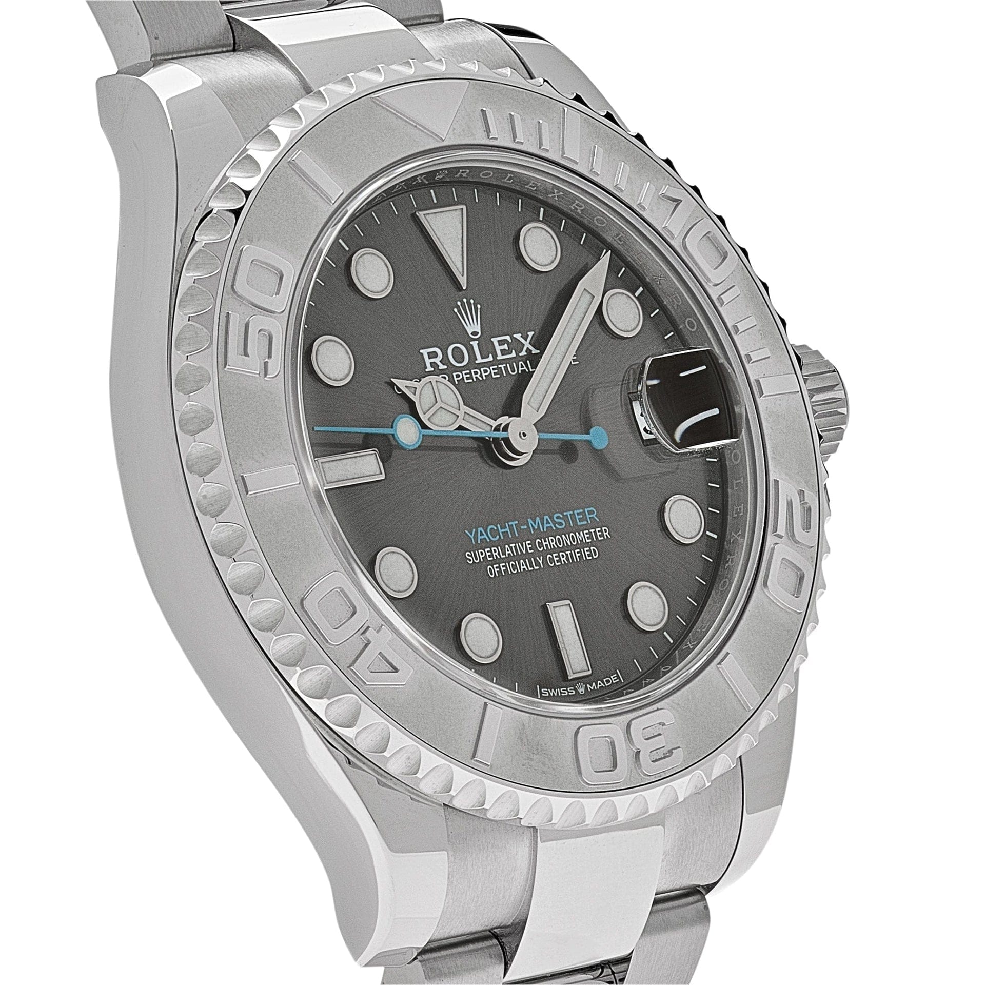 Rolex Yacht-Master 37 Steel & Platinum Rhodium Dial 268622 (2022) wrist aficionado