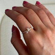 Rose-Cut Dangling Diamond Ring