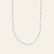 Rose-Cut Diamond and White Gold Chain Necklace