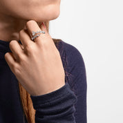 Rose-Cut Diamond Bypass Ring