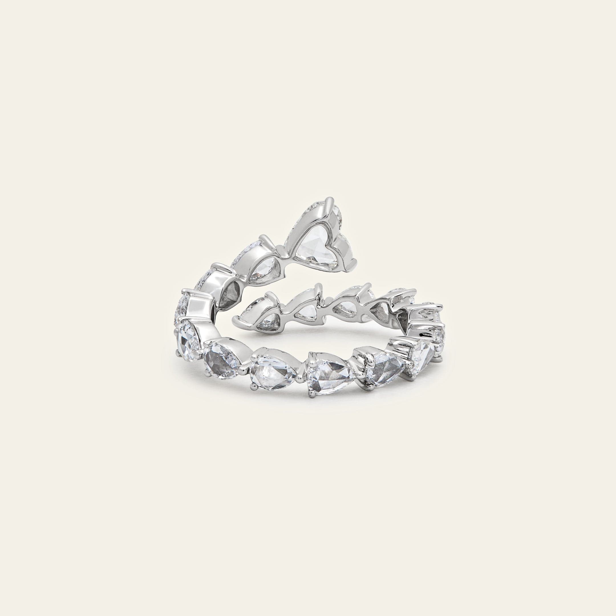 Rose-Cut Diamond Bypass Ring