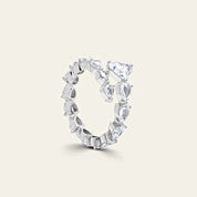 Rose-Cut Diamond Bypass Ring