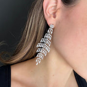 Rose-Cut Diamond Cascade Earrings