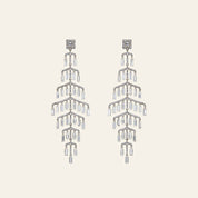 Rose-Cut Diamond Cascade Earrings