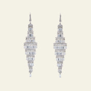 Rose-Cut Diamond Chandelier Earrings