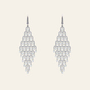 Rose Cut Diamond Chandelier Earrings