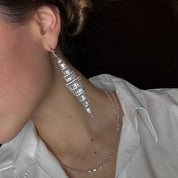 Rose-Cut Diamond Chandelier Earrings