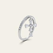 Rose-Cut Diamond Cross Ring