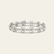 Rose-Cut Diamond Flower Bracelet