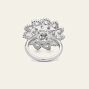 Rose-Cut Diamond Flower Ring