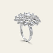 Rose-Cut Diamond Flower Ring
