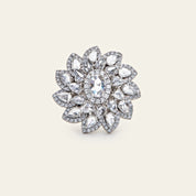 Rose-Cut Diamond Flower Ring