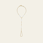 Rose Cut Diamond Hand Chain in Yellow Gold