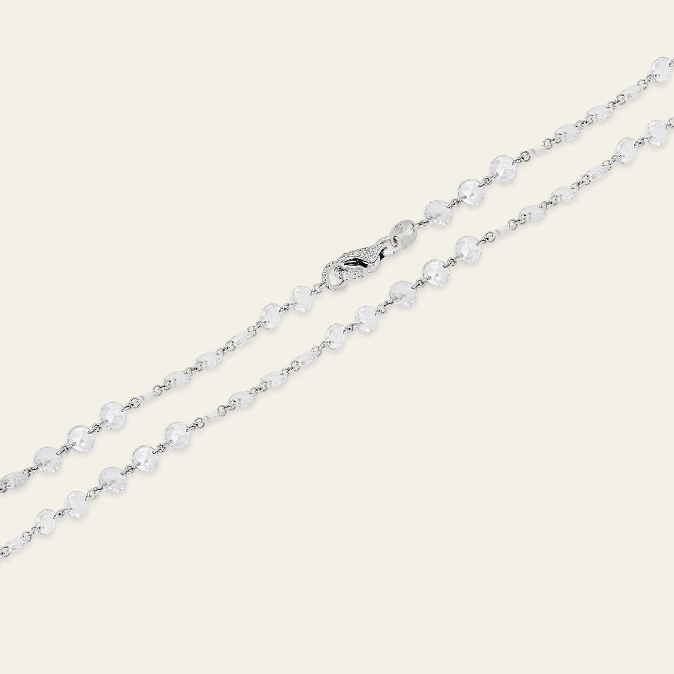 Rose Cut Diamond Layered Necklace