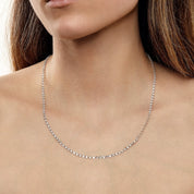 Rose-Cut Diamond Tennis Necklace