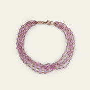 Rose-Cut Pink Sapphire Layered Bracelet