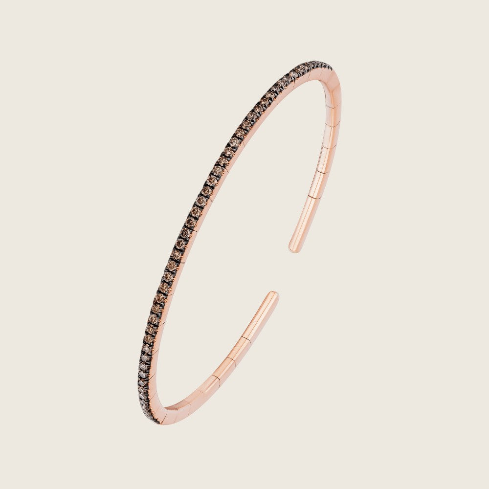 Rose Gold and Chocolate Diamond Bangle